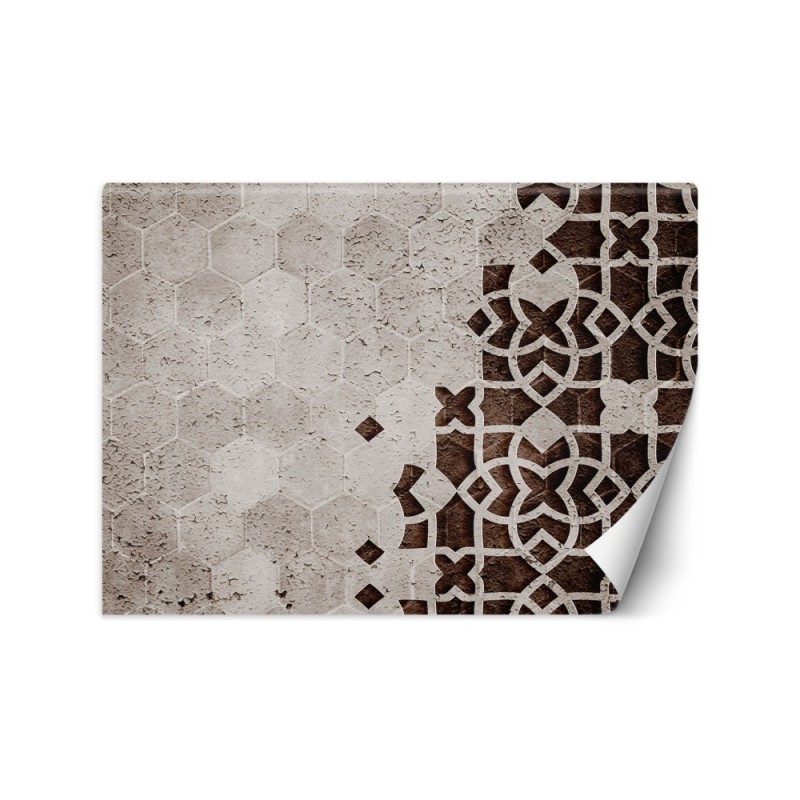 Original wall murals - Bronze Geometric Mandala | FEEBY