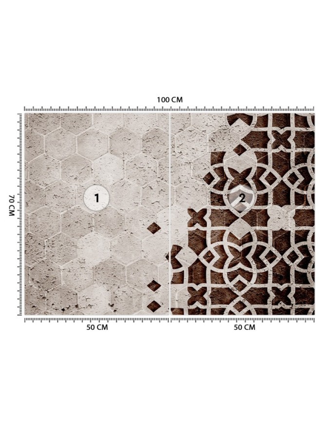 Original wall murals - Bronze Geometric Mandala | FEEBY
