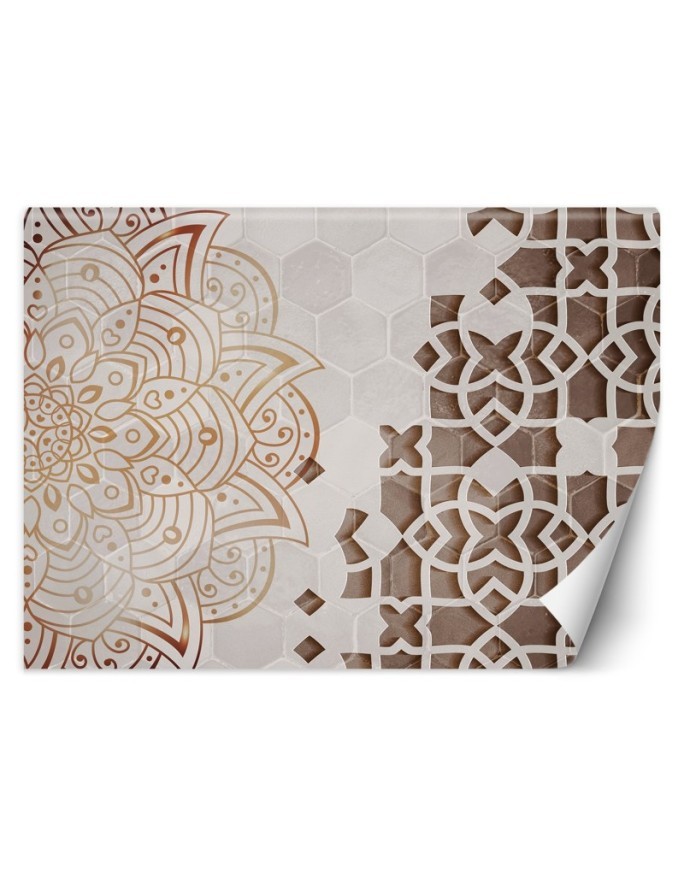 Original wall murals - Mandala White Geometry | FEEBY