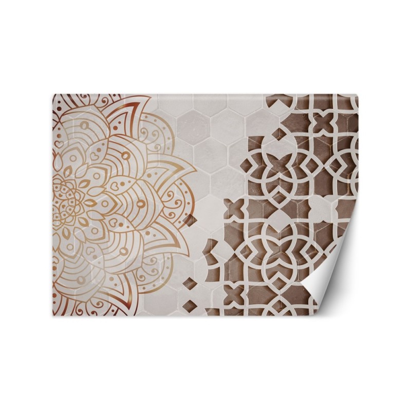 Original wall murals - Mandala White Geometry | FEEBY