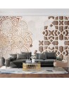 Original wall murals - Mandala White Geometry | FEEBY