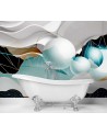 3D effect wall murals - Abstraction with 3D spheres | FEEBY