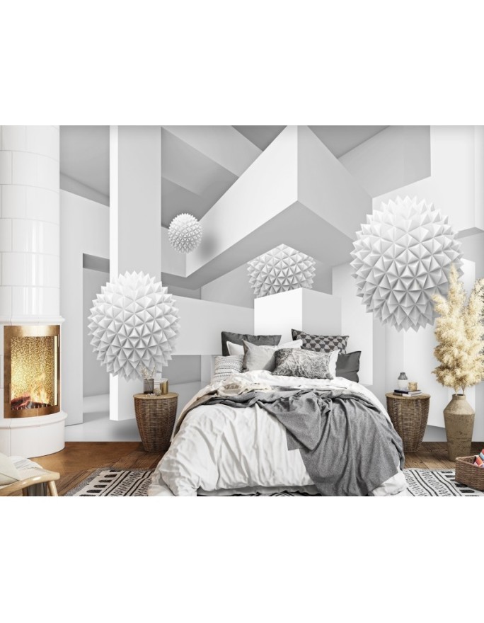 3D wall murals - Geometric abstraction 3D | FEEBY