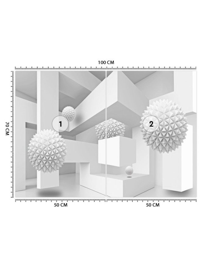 3D wall murals - Geometric abstraction 3D | FEEBY