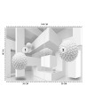 3D wall murals - Geometric abstraction 3D | FEEBY