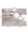 3D wall murals - Gold leaf and balls 3D | FEEBY