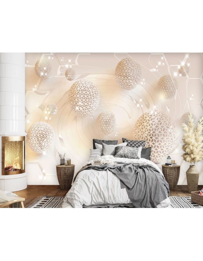 Exclusive 3D wall murals - Tunnel balls 3D | FEEBY