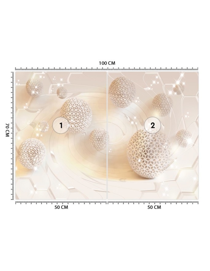 Exclusive 3D wall murals - Tunnel balls 3D | FEEBY