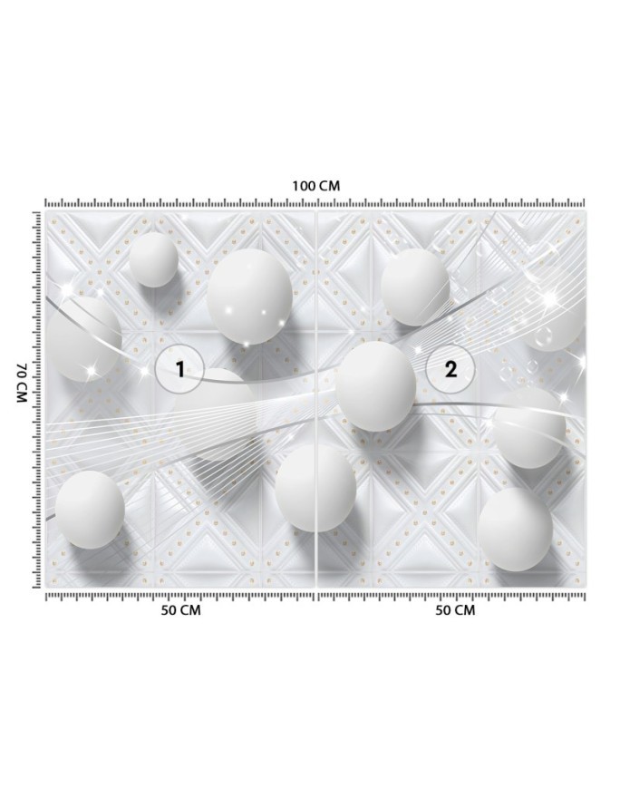 Depth effect wall murals - Balls texture 3D | FEEBY
