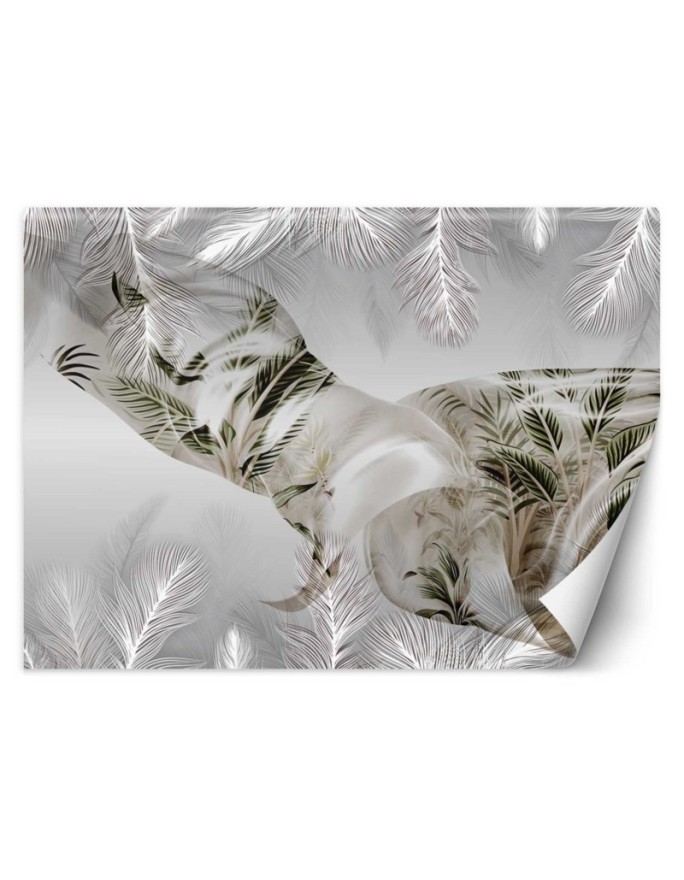Exclusive wall murals - Palm leaves tropical abstraction | FEEBY