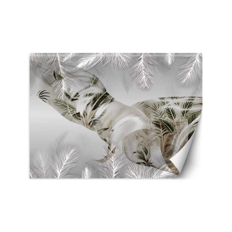 Exclusive wall murals - Palm leaves tropical abstraction | FEEBY