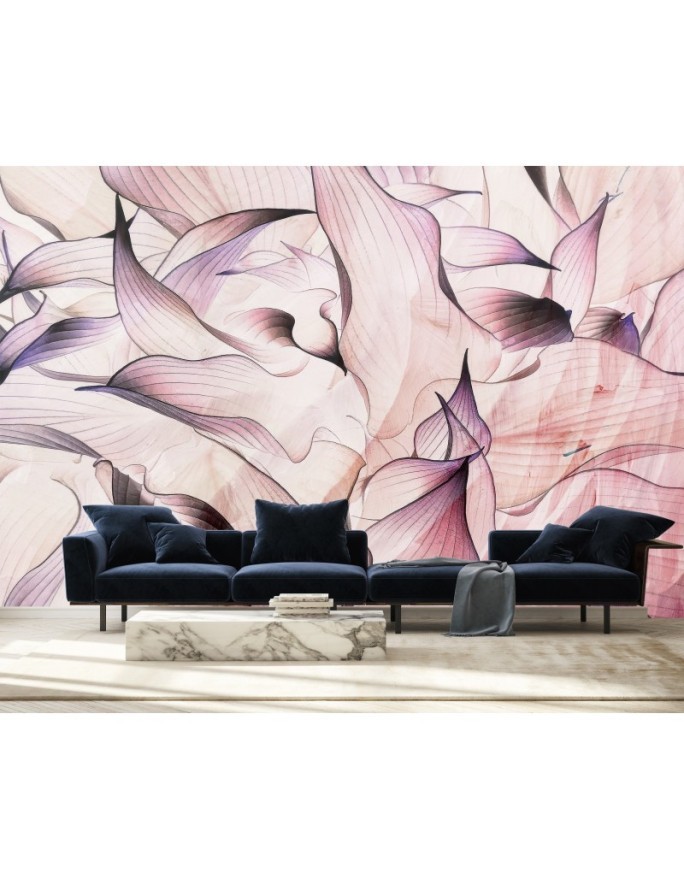 Inspirational wall murals - Violet leaves plant | FEEBY