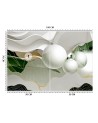 Depth effect wall murals - Abstract waves balls 3D | FEEBY