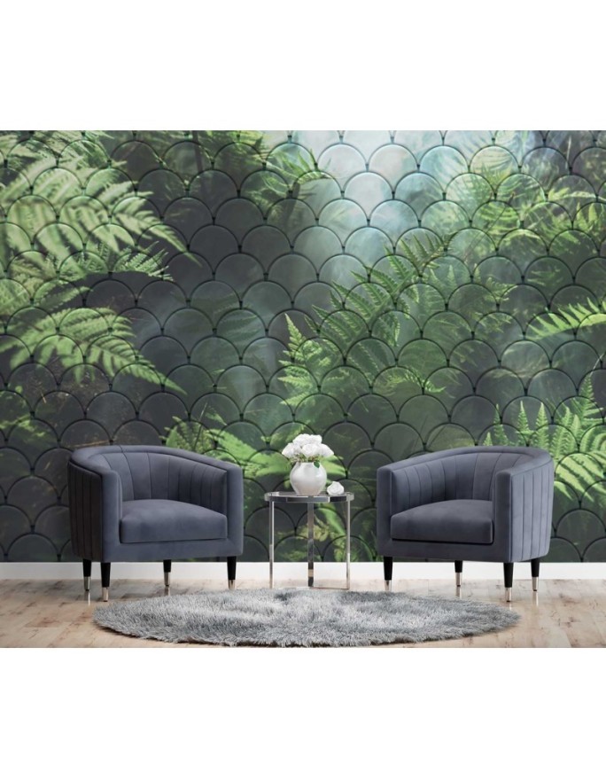 Modern wall murals - Fern leaves in the mist | FEEBY