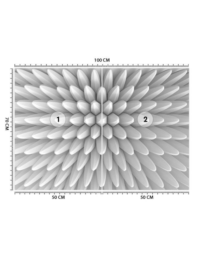 Depth effect wall mural - Abstract spikes texture 3D | FEEBY