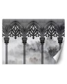 Exclusive wall murals - Trees Mist Pillars Black White | FEEBY