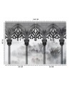 Exclusive wall murals - Trees Mist Pillars Black White | FEEBY