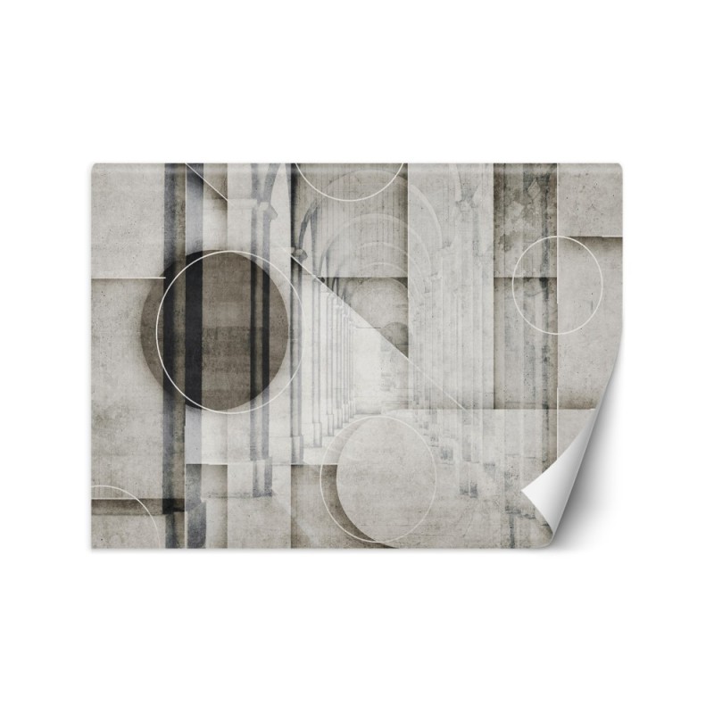 Living room Wallpaper - 3D tunnel Circles Shapes | FEEBY