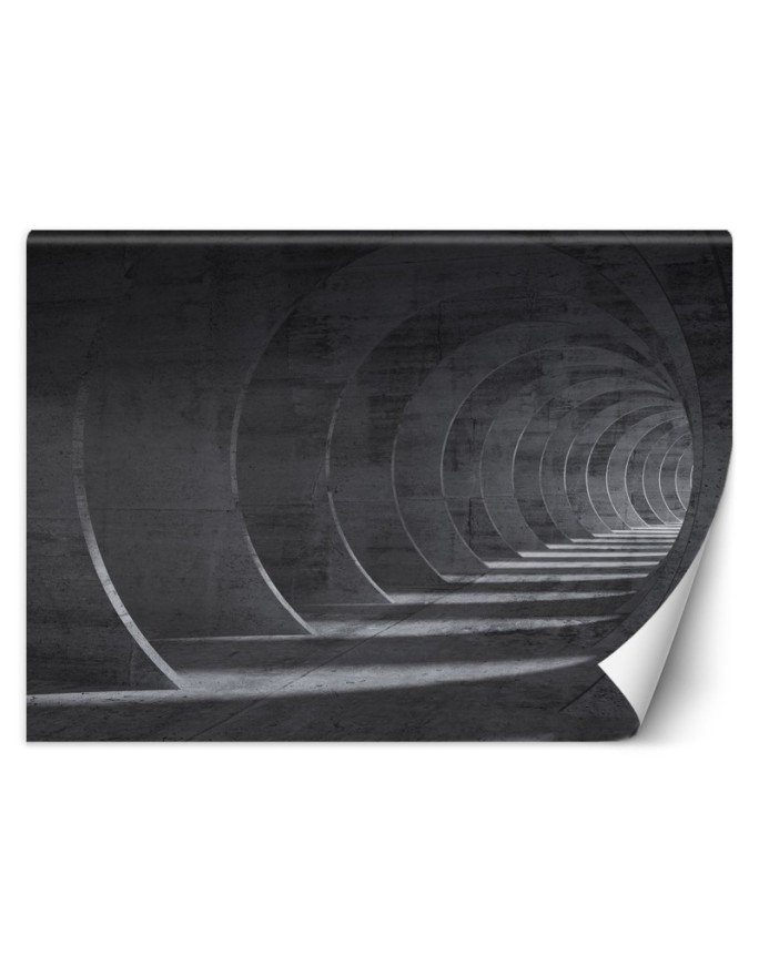 Depth effect Wallpapers - Grey tunnel 3D | FEEBY