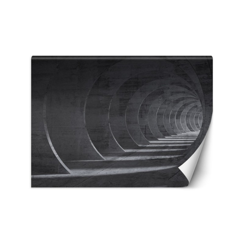 Depth effect Wallpapers - Grey tunnel 3D | FEEBY