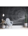 Depth effect Wallpapers - Grey tunnel 3D | FEEBY