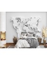 3D Wallpaper - White world map 3D | FEEBY