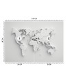 3D Wallpaper - White world map 3D | FEEBY