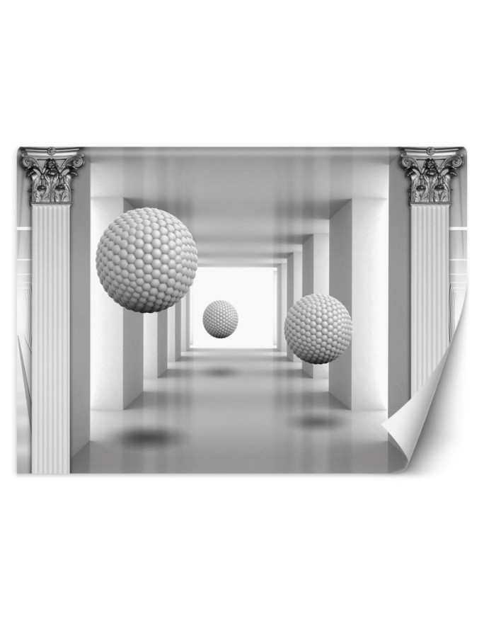 Depth effect Wallpapers - 3D spheres in a tunnel | FEEBY