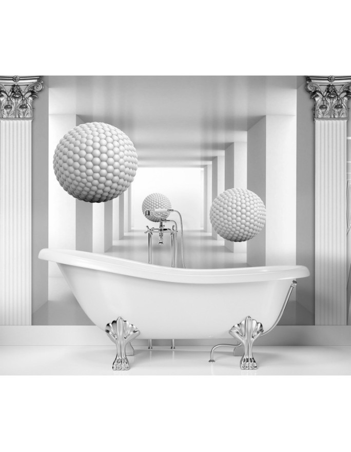 Depth effect Wallpapers - 3D spheres in a tunnel | FEEBY