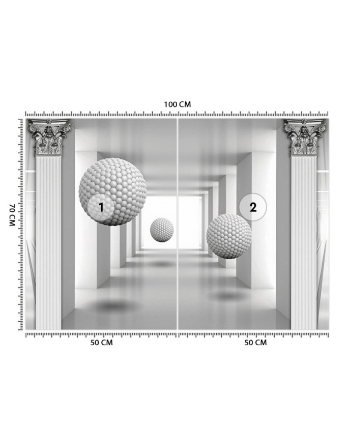 Depth effect Wallpapers - 3D spheres in a tunnel | FEEBY