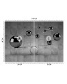 3D Wallpapers - Silver 3D balls against a concrete wall | FEEBY