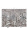 Depth effect Wallpaper - Palm leaves 3D concrete | FEEBY
