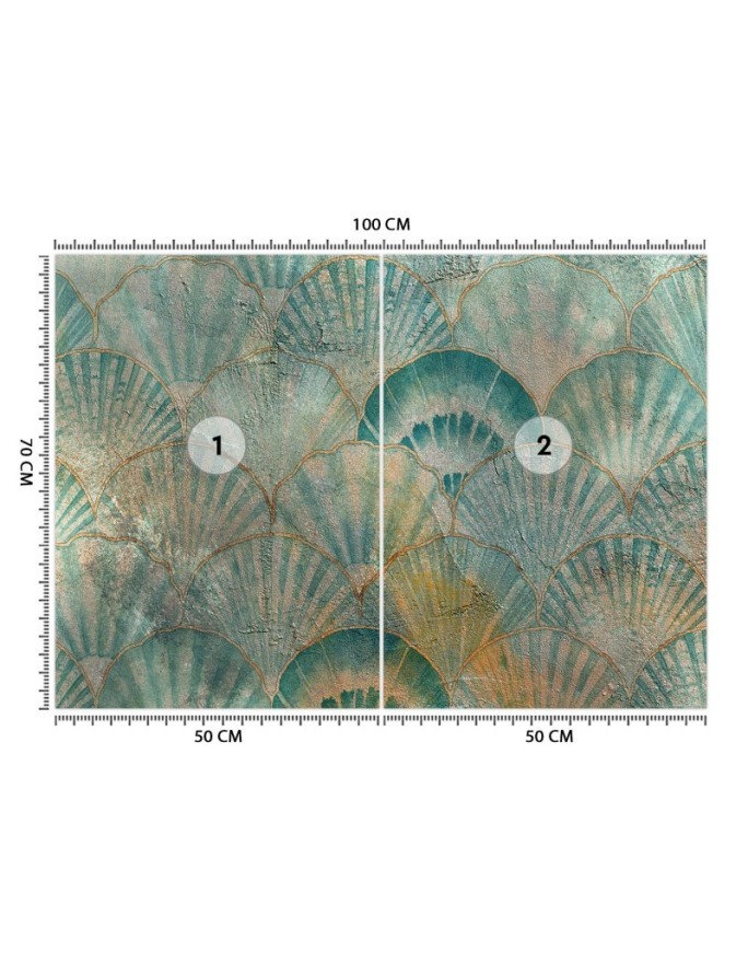 Exclusive Wallpapers - Turquoise concrete fans | FEEBY
