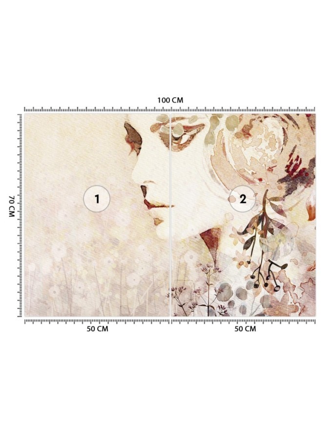 Wallpapers - Abstract woman's face in autumn colours | FEEBY