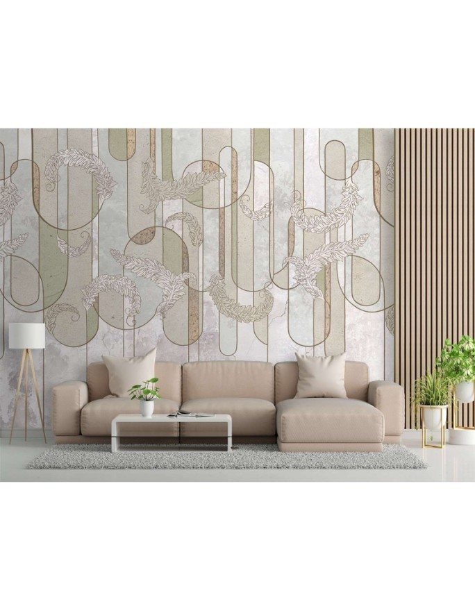 Wallpapers - Scandinavian minimalist abstraction in beige | FEEBY