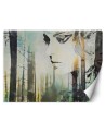 Modern wall murals - Pastel abstract woman and forest | FEEBY
