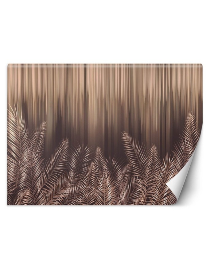 Wall mural for living room or bedroom - Palm leaves glamour | FEEBY
