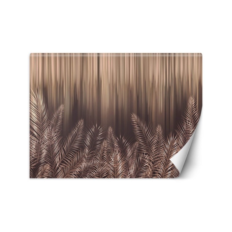 Wall mural for living room or bedroom - Palm leaves glamour | FEEBY