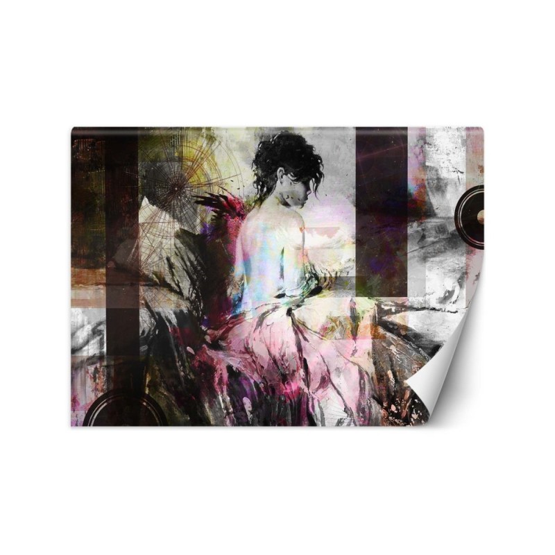Glamour wall murals - Elegant woman abstract painted | FEEBY