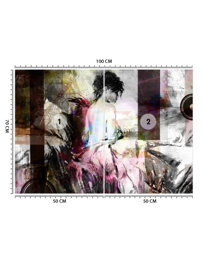 Glamour wall murals - Elegant woman abstract painted | FEEBY