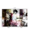 Glamour wall murals - Elegant woman abstract painted | FEEBY