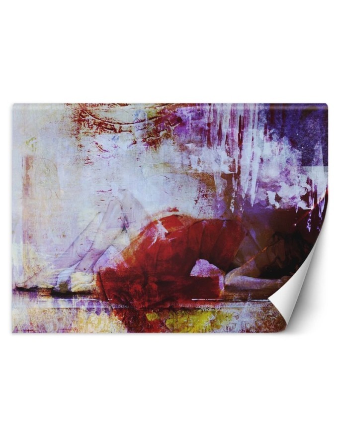 Modern wall mural - Woman in red dress abstract | FEEBY