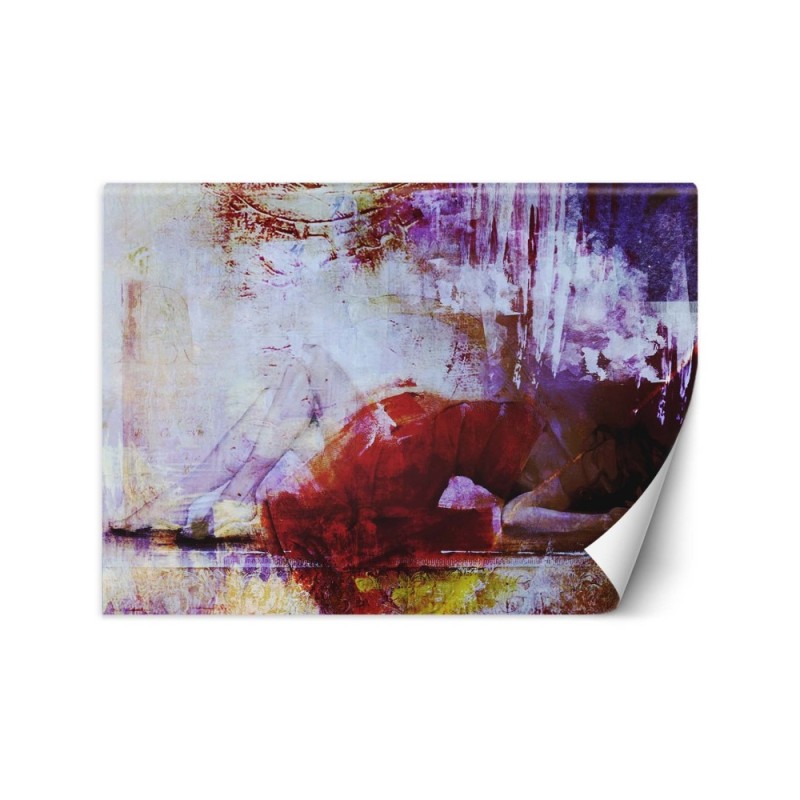 Modern wall mural - Woman in red dress abstract | FEEBY
