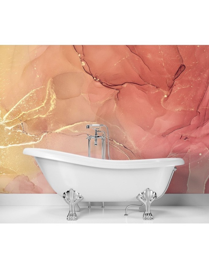 Elegant wall murals - Rose gold marble abstraction | FEEBY