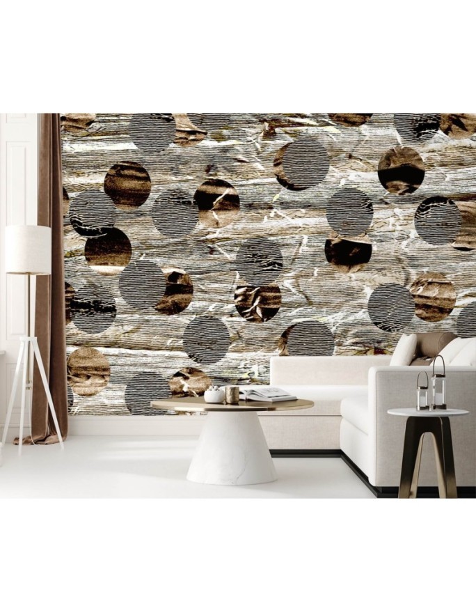 Modern wall murals - Abstract striped texture rustic style | FEEBY