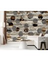 Modern wall murals - Abstract striped texture rustic style | FEEBY