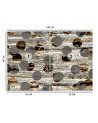Modern wall murals - Abstract striped texture rustic style | FEEBY
