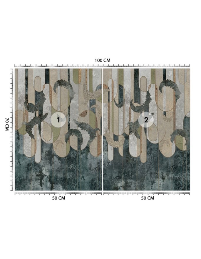 Inspirational wall murals - Boho floral abstraction | FEEBY