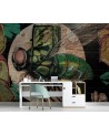 Wall mural - Green fly and moon graffiti on wall | FEEBY