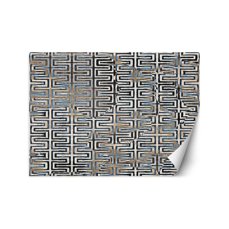 Modern wall mural - Golden geometric glamour pattern | FEEBY